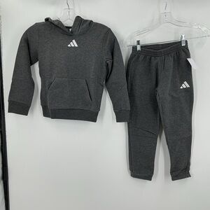 Adidas boys two piece long sleeve hoodie and joggers set size 6